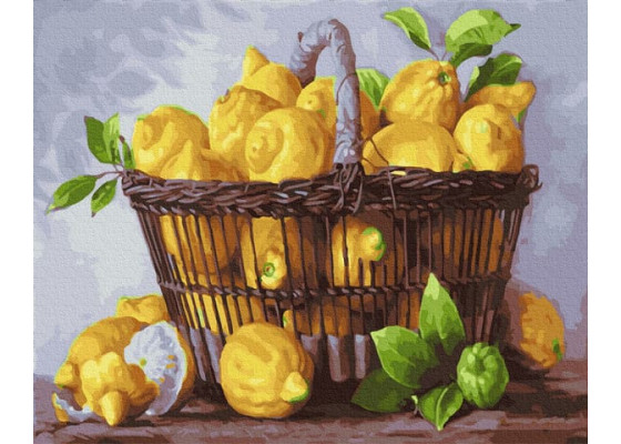 Картина для рисования Лимонная корзина