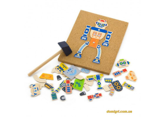 Набор для творчества Viga Toys Деревянная аппликация Робот