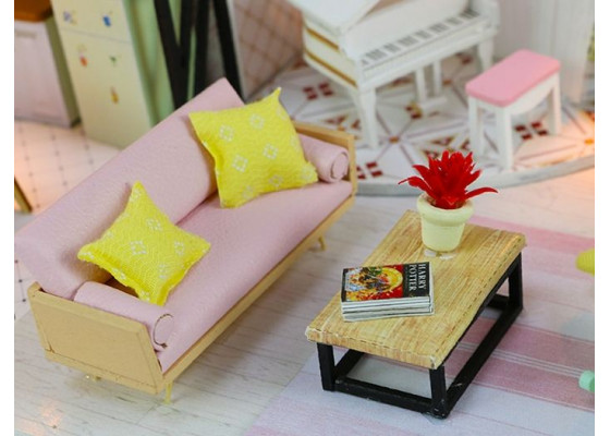 Мини-интерьерная модель DIY House  Anna's pink melidy (M035)