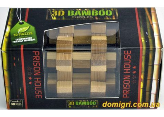 Головоломка Клетка | Prison House 3D Bamboo (473123 Eureka!)