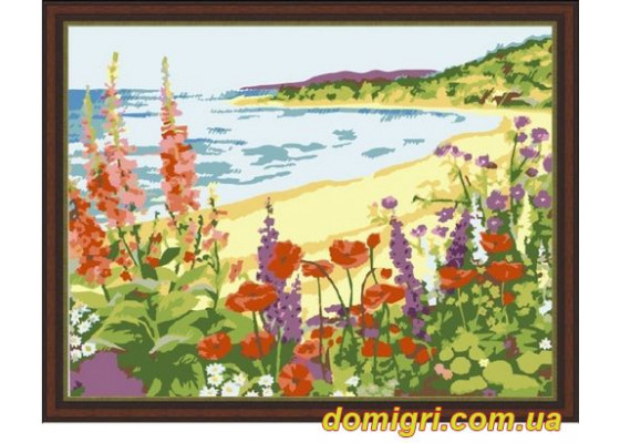 Рисование по номерам - Морской пейзаж - Романтичный берег (MG206 Идейка)