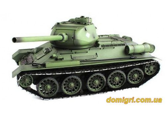 Танк р/у 1:16 Heng Long T-34 2.4GHz с пневмопушкой и дымом (HL3909-1)