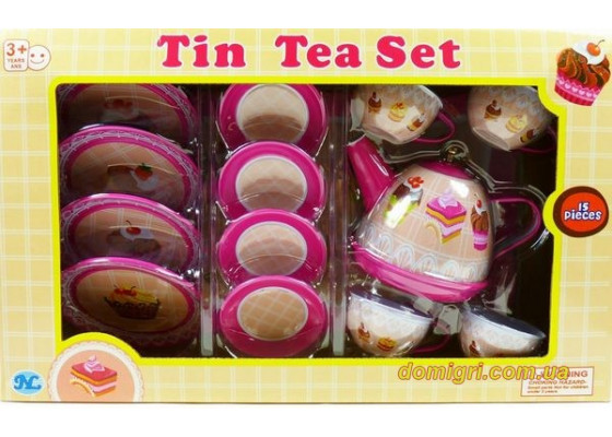 Жестяной чайный сервиз Кексик, 15 предметов (S053Y Tin Tea Set)