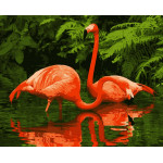 Картина по номерам Пара фламинго 40*50 см