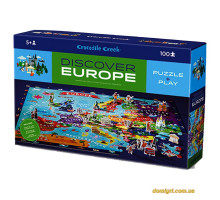 Пазл-игра Европа /Crocodile Creek Discover Puzzle (100 элементов)