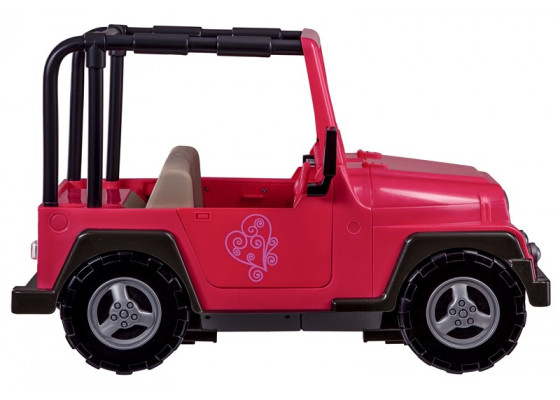 Транспорт для кукол Our Generation  Розовый джип с черной рамкой BD37277Z