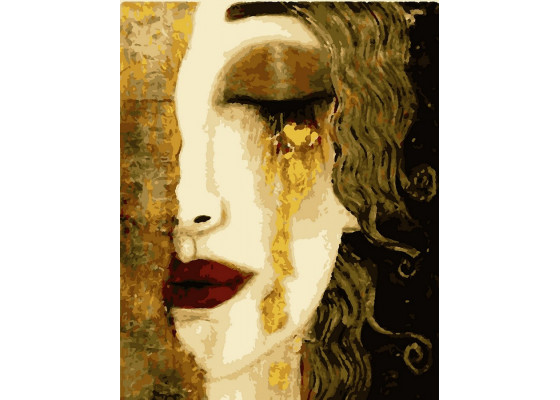 Картина по номерам Золотые слезы (с золотой краской) 50*60 см